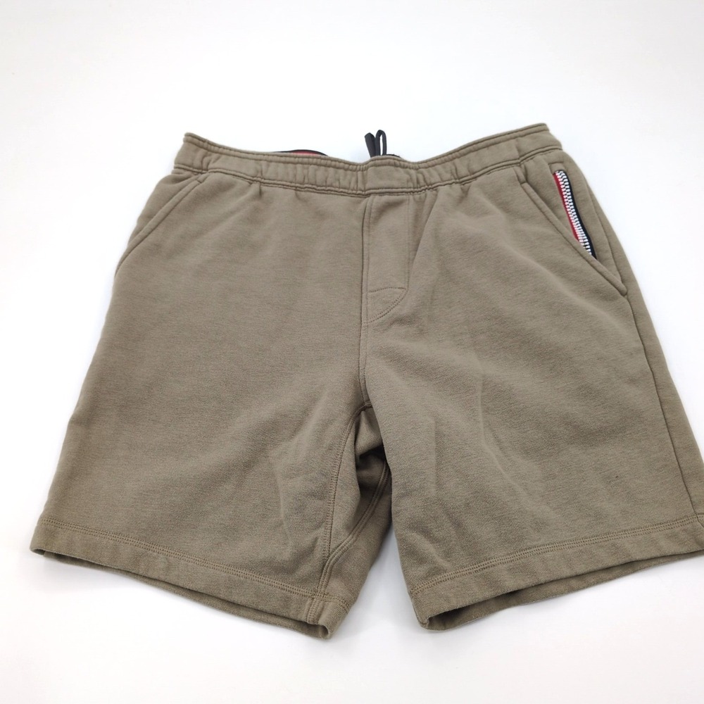 Fourlaps Men's Rush Shorts Sz Medium Khaki Soft French Terry 8"Inseam Drawstring